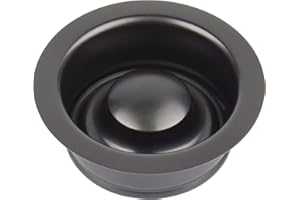 Kitchen Sink Garbage Disposal Flange and Stopper - CELAENO Durable Gunmetal Black/Gray Stainless Steel Sink Flange with Nano Surface, Fits 3-1/2 Inch Standard Sink Drain Hole