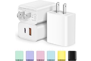 ROMITAZ [3 Pack] USB C Charger Block, iPhone 16 Charger Block Dual Port PD Power Adapter Fast Charging Block for iPhone 16/16 Pro/16 Pro Max/16 Plus/15/14/13/12/11,X, iPad, Google Pxel, Samsung Galaxy