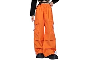 CETHRIO Cargo Pants for Girls 10-12 Summer Trendy Cute High Waisted Workout Hiking Pants Casual Baggy Quick Dry Boy Joggers