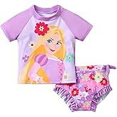 Disney Princess Frozen Marvel Elsa Minnie Toddler Girl Swimsuit Tankini Bathing Suit 2 Piece Swimwear UPF 50+ Rashguard
