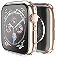 Smiling Case Compatible with Apple Watch Series 6/SE/Series 5/Series 4 40mm with Built in Tempered Glass Screen Protector,Ove