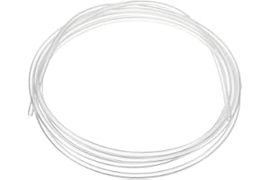 MECCANIXITY PTFE Tubing Hose 100cm/3.25ft Long, 1mm ID 2mm OD High Temperature Tube, Insulating 3D Printer Hose Clear for Con
