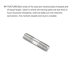 METALLIXITY Double Ended Stud Screws