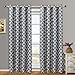 Meridian Gray Grommet Room Darkening Window Curtain Panels, Pair / Set of 2 Panels, 52x96 inches Each, by Royal Hotel