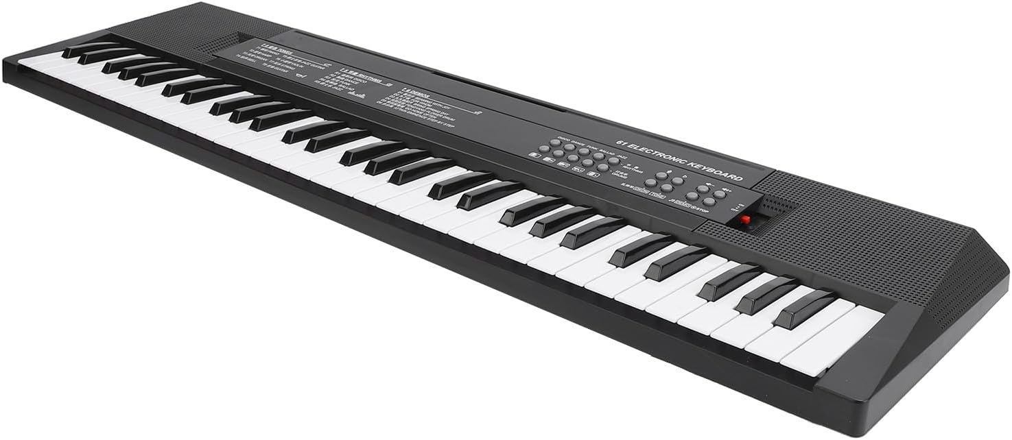 Eminchu 61 Key Portable Electric Keyboard Piano Smoothly Crafted for Kids Over 3 Years Old, Durable Plastic Construction, Enhances Cognitive Abilities, Piano Playing Functionality for Home