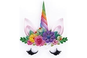 Uniquilling Quilling Paper Quilling Kit for Adults, 8 * 10-inch Unicorn, Exquisite Handmade for Beginner DIY Craft Painting K