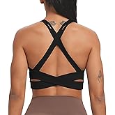 Aoxjox Women's Workout Sports Bras Fitness Trainning Infinity Gym Bra Yoga Crop Tank