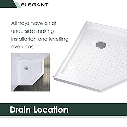 ELEGANT Shower Base 38 in. D x 38 in. W x 3