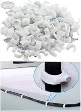 Elezenioc Round Cable Clips 6mm 100Pcs Wall Nail Clips White view 7