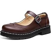 Mary Jane for Women Gothic Oxford Shoes - Flat Shoes, Ankle Tied, Round Toe for Casual Dresses, Work, and Campus
