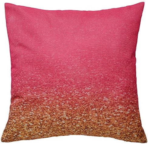 Aiminila 3D Bling Contrast Color Printed Square Throw Pillow Case Cushion Cover Decorative 18 X 18 Inches,1 Piece Rose Red