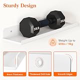 Lifewit Floating Shelves Wall 2 Pack White 38.1 cm 15 in Lip Front Sides view 2