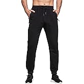 STICKON Mens Casual Joggers Sweatpants Athletic Track Pants with Zipper Pockets