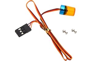 LAFEINA RC Multi-Function Ultra Bright LED Flash Lights Alarm Lamp with Strobing-Blasting/Flashing/Rotating Mode for RC Model Police Engineering Truck Car (Orange)