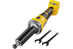 VAXCANZE 1100W Brushless Braking Die Grinder Compatible with Dewalt 20V Battery, 3 Level Variable Speed Up to 26000RPM, 1/4" Precision Drill Chuck for Grinding, Polishing, Drilling (Batteries Not Included)