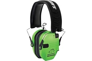 Walker's Game Ear RAZOR SLIM ELECTRONIC MUFF - HI VIZ GREEN