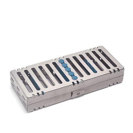 Accessori Sterilizzazione Studio Dentistico Portacassette Per Sterilizzazione Autoclave Dentale - Set Da 5 Per 20 Strumenti, Nuovi Cassette Sterilizzazione