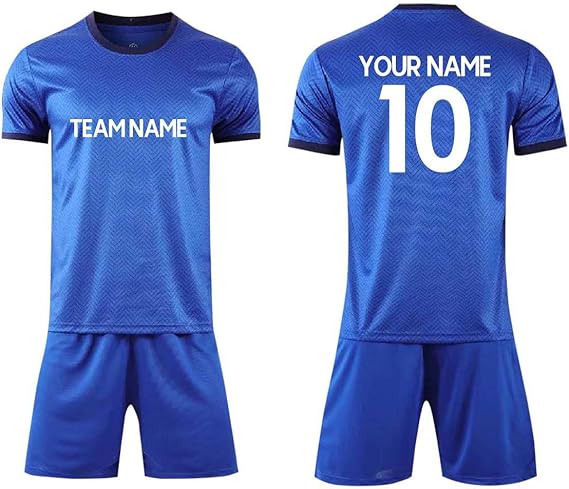 blue soccer jerseys