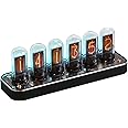 Nixie clock, imitation glow tube clock, IPS clock, aluminum alloy base, support uploading custom pictures, 12/24 hours switch, 40 kinds of clock style, gesture control, creative desktop decoration