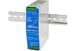 12Vdc Power Supply din Rail 10A,NDR 120W Input:100-240VAC,Output:12 Volt 50/60Hz