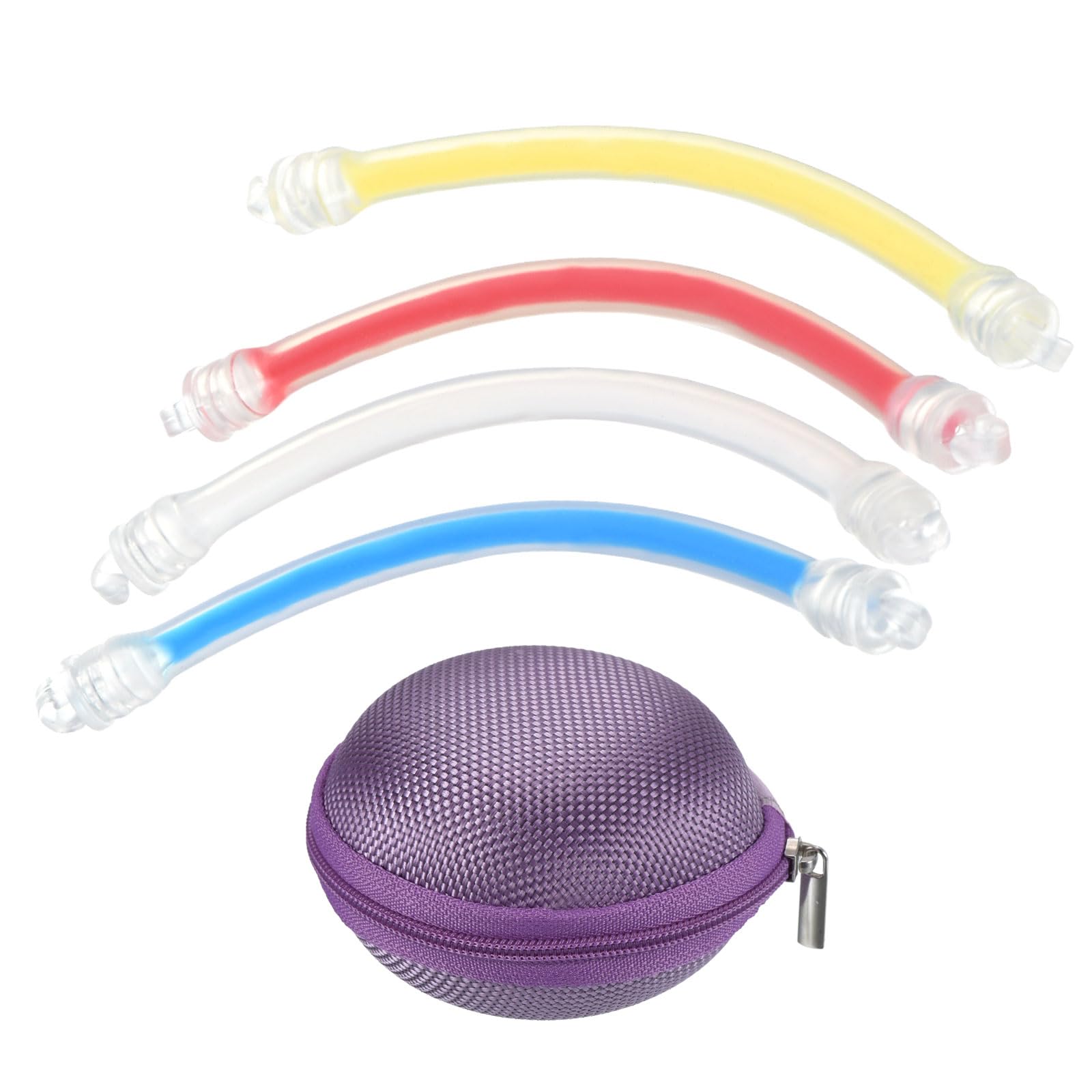 PATIKIL Tennis Vibration Dampener in Purple Gift Case, 4 Pack Shock Absorber for Your Tennis Racket and Strings, White, Red, Blue, Yellow