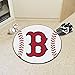 FANMATS 6332 Boston Red Sox Baseball Shaped Accent Rug - 27in. Diameter - B Hat Logo