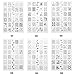 CICI&SISI Acrylic Nail Art Stamping Plates Set Jumbo 1- Set of 6 Pieces JUMBO Nail Polish Stamping Manicure Kit