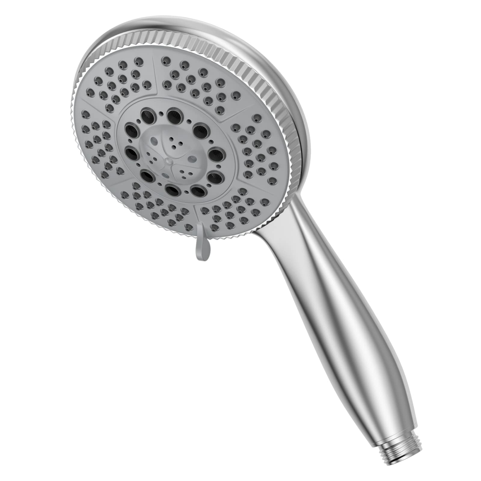 Shower Head with 5 Jets, Universal Adjustable Functions Hand Shower Head High Pressure ABS Chrome Shower Head with Self-Cleaning Silicone Nozzle and Ergonomic Handle