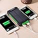YOUNGFLY Dual 20000mAh Solar Charger Sunpower Panel Power Bank Waterproof, Dust-Proof and Shock-Resistant Led Light, With Compass + USB Cable + Hook (Green)