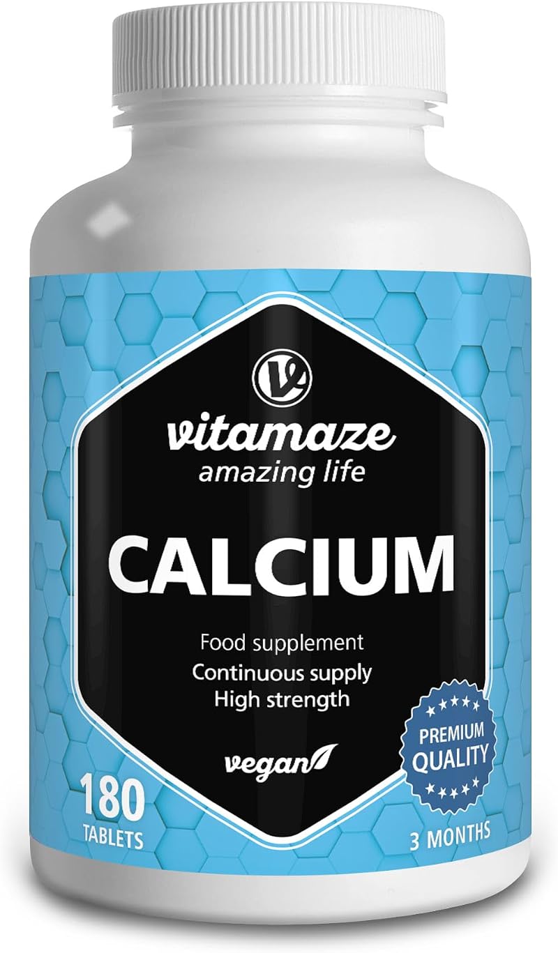 Vitamaze Calcium Tablets High Strength 400 mg Vegan 180 Tablets 3 Months