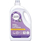 CLEAN ROOTS Baby Fabric Softener – EcoGarantie Certified, 100% Plant-Based Formula, Made with Organic Ingredients, Scent-Free & Hypoallergenic – 55 Loads, 92.9 fl oz (2.75 L)