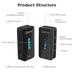 BOYA BY-XM6-S2 Wireless Lavalier Microphone, with