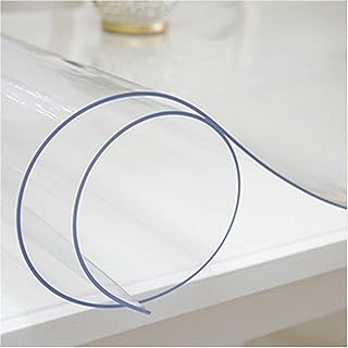 Abwischbare tischdecke Sanft ölbeständig Milchfest tischschutz transparent Für Esstisch, Schreibtisch, Schreibtisch (3 mm dick, rechteckig) (Model : A, Size(cm) : 60X120)