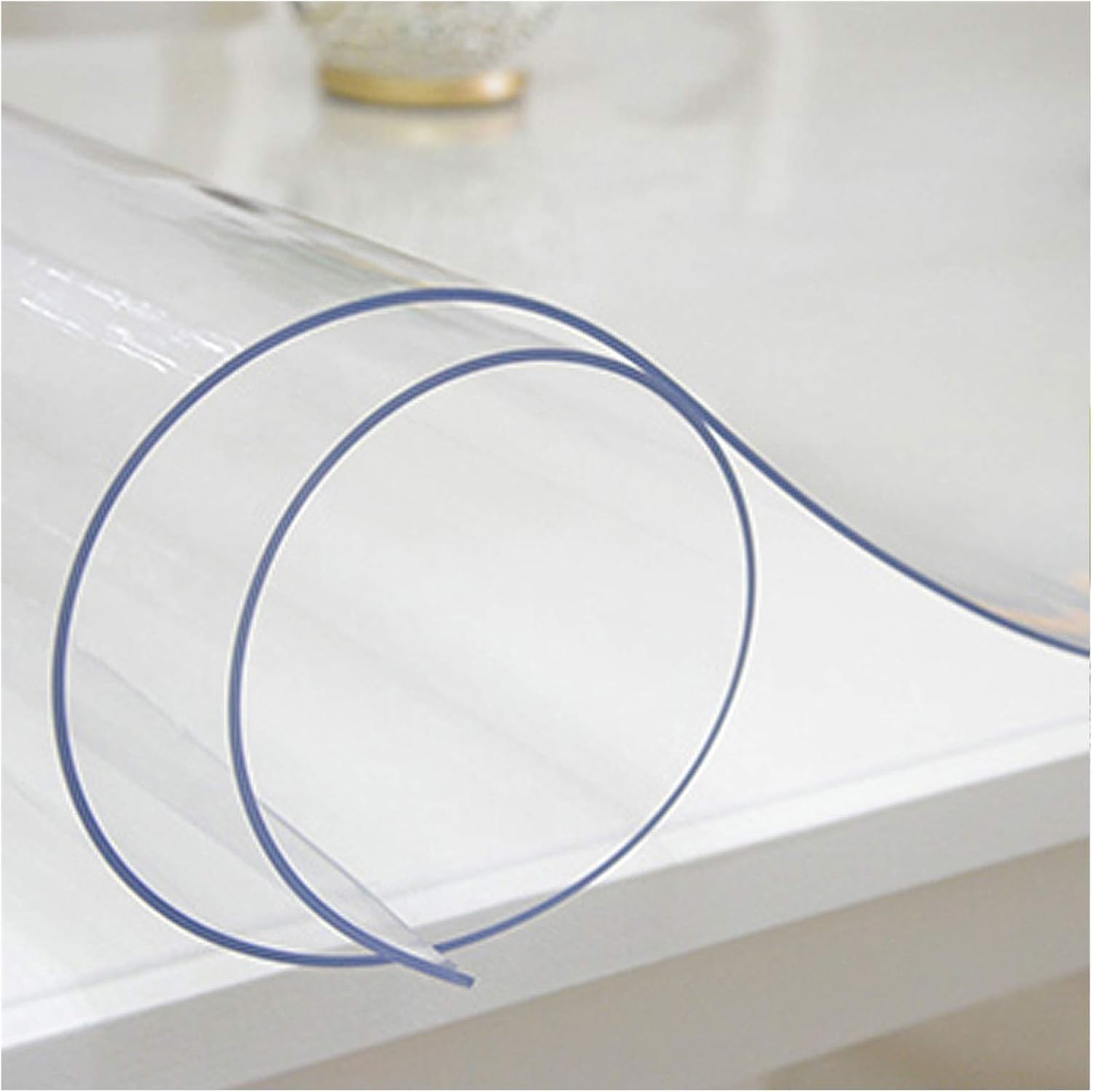 Abwischbare tischdecke Sanft ölbeständig Milchfest tischschutz transparent Für Esstisch, Schreibtisch, Schreibtisch (3 mm dick, rechteckig) (Model : A, Size(cm) : 60X120)