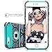 6S Case, iPhone 6 cover, MagicMobile Dual Layer [Heavy Duty] Armor Ultra Protective Case For Apple iPhone 6 & 6S [Chevron-Cute Elephant] Custom Print Shock Impact Resistant Cover Navy Blue/ Turquoise