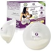 Mommyz Love Breast Shells & Milk Catcher for Breastfeeding New Model with Plugs - Breast Milk Catcher to Relieve Cracked Sore & Engorged Nipples - Breast Shells Milk Collector for Leaking Milk 2 Pack