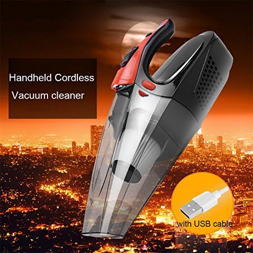 Auto Vacuum Cleaner REAK Handheld Cordless Vacuum cleaner for car and household, Dust collector with LED Light and HEPA Filter-Cyclonic Suction, Portable Wet/Dry Vacuum Dust Buster