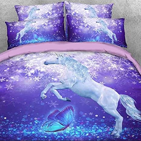 Kids Furniture Decor Storage Beddinginn Purple Unicorn Bedding