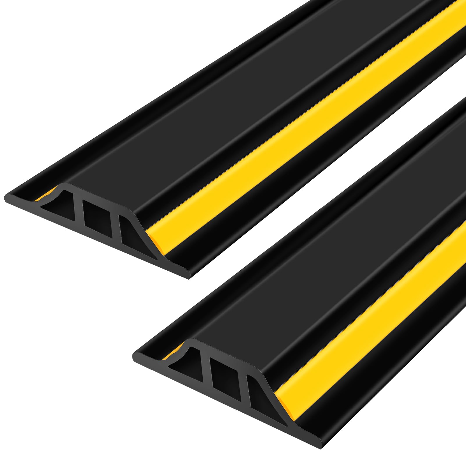 Photo 1 of  Pcs 1.25" High Universal Garage Threshold Seal Strip Flexible Total Length 8'3" Garage Door Flood Bottom Barrier Seal DIY PVC Weather Stripping Replacement, Not Include Adhesive