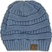 Thick Slouchy Knit Unisex Beanie Cap Hat,One Size,Angel Blue