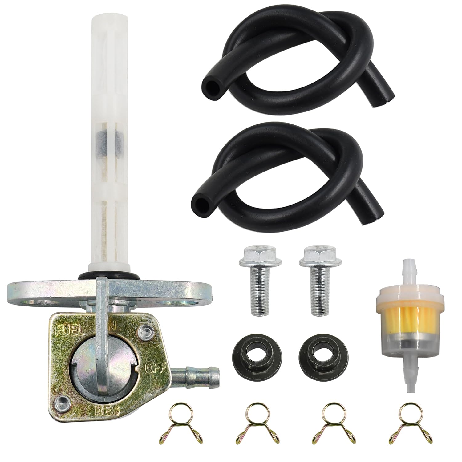 Photo 1 of Meckparts 16950-GCF-671 Fuel Petcock Valve Gas Oil Fuel Filter Compatible With Honda XR CRF 50 70 80 100 CRF150 230F Replaces 16950-GEL-701 16950-GN1-871