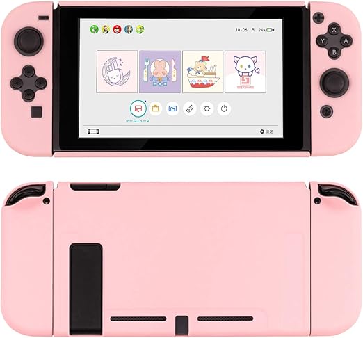 Amazon Co Jp Geekshare Nintendo Switch対応 カバー スイッチカバー 分体式カバー 全面保護 薄型 傷防止 汚れ防止 指紋防止 スイッチ対応 可愛い 耐衝撃 取り外し簡単 Pc製 ピンク ゲーム