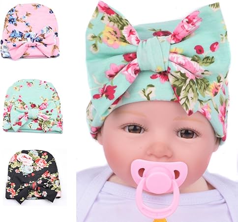 Z Chen Lot De 3 Bonnet De Naissance Nouveau Ne En Coton Pour 0 6 Mois Bebe Fille Couleur A Amazon Fr Bebes Puericulture