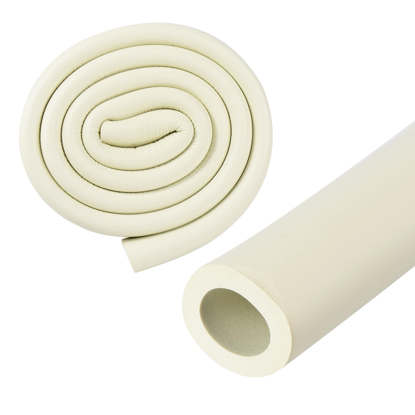 M METERXITY Pipe Insulation Tube, 18mm ID 30mm OD 3.3Ft 1m Length, Soft Flexible Tubing for Handle Grip Support/Guitar Stand/Roof Racks [White]