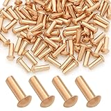 100 Pieces Round Head Solid Rivets Fasteners Copper