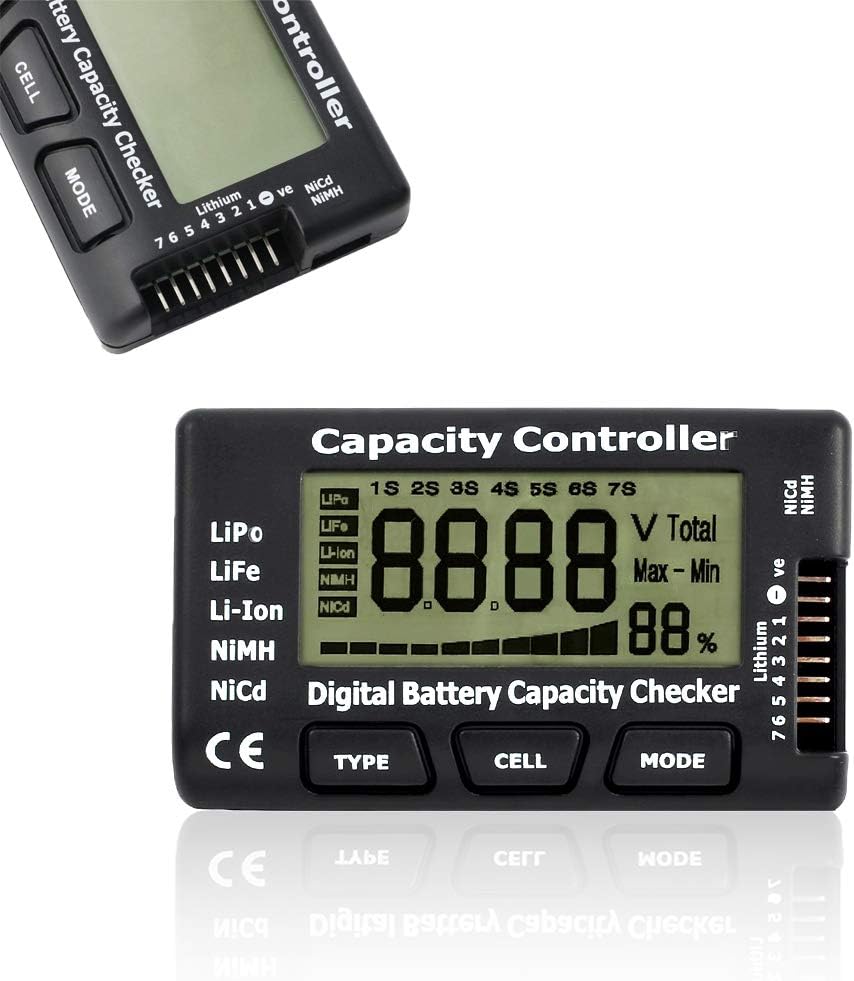 YIXISI Battery Meter, Intelligent Cell Meter, Digital Battery Checker, Battery Balancer for LiPo/LiFe/Li-ion/NiCd/NiMH Battery Packs - Image 3