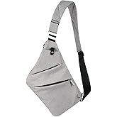 OSOCE Asymmetric Sling Bag for Women & Men,Waterproof Crossbody Chest Bag,Minimalist Commuter Daypack for Travel,Hiking,Work