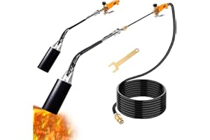 SCHTUMPA 340000 BTU Weed Torch, 35 inch Propane Torch Weed Burner, Flame Thrower with 6.7FT Hose for Propane Tank