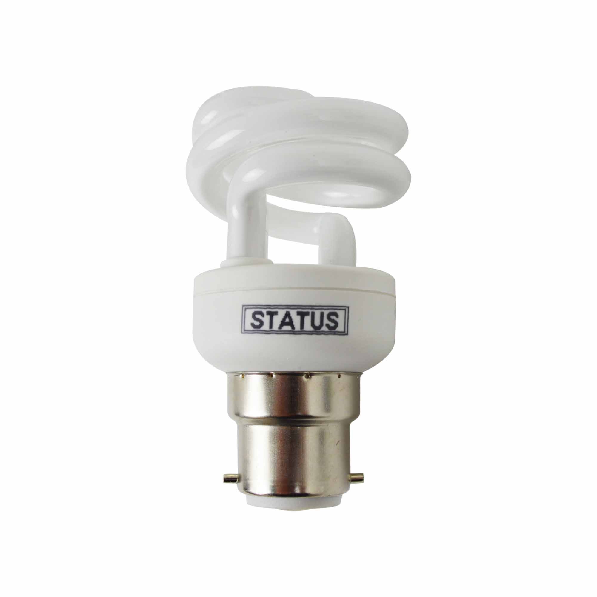 Status 14 W Large Bayonet Cap Low Energy Mini Spiral CFL Bulb - White