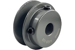 Saelno AK20-1/2 V Belt Pulley 1/2 inch Bore 2" OD,V Belt Sheaves Cast Iron for A 3L 4L V-Belts,AK2012 Pulley